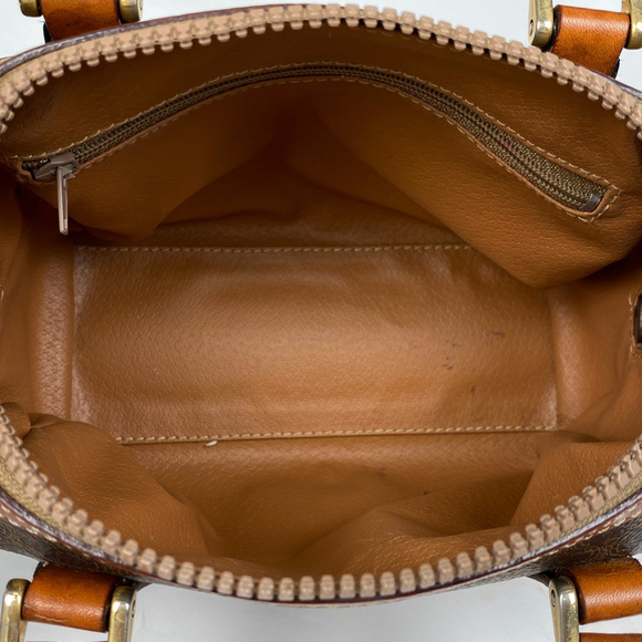 Celine Macadam Pattern Mini Handbag Coated Canvas Brown - Picture 6 of 6